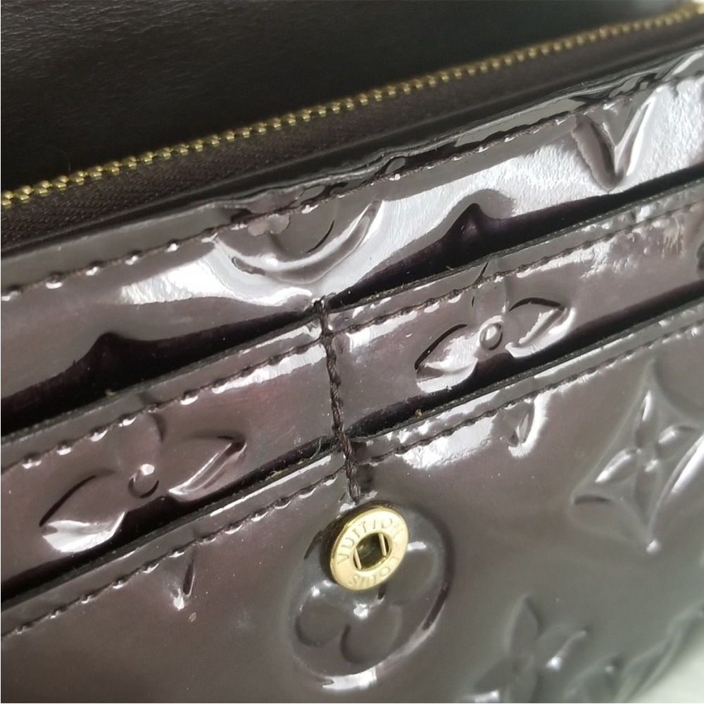 Louis Vuitton vernis portefeuille amarante Sarah Long wallet EUC burgundy - Picture 11 of 16